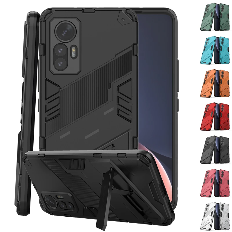 

For Xiaomi Mi 12 Lite Case Cover For Mi 12 Lite Capas New Back Car Bracket Shockproof Holder Cover For Mi 12 Lite Pro 12X Fundas