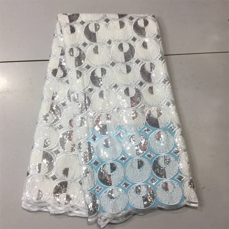 

Высококачественная африканская кружевная ткань с блестками и камнями, 5 ярдов, кружевная ткань с вышивкой для свадьбы