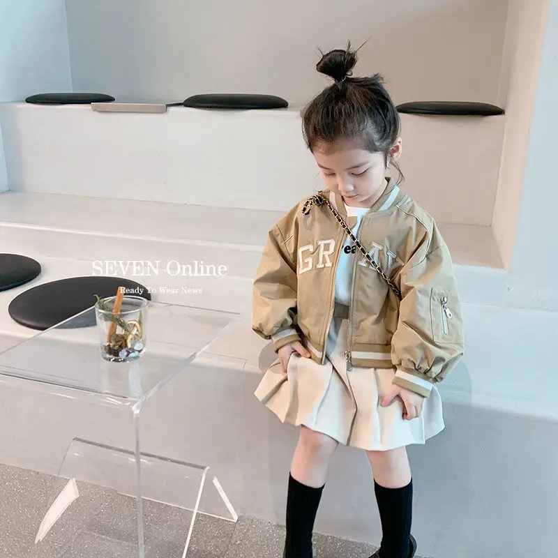

childrens jacket teen boys girls Baseball jacket 3 4 6 8 10 12 14 16 kids autumn spring Bomber Tiny Quilted Coats Jackets