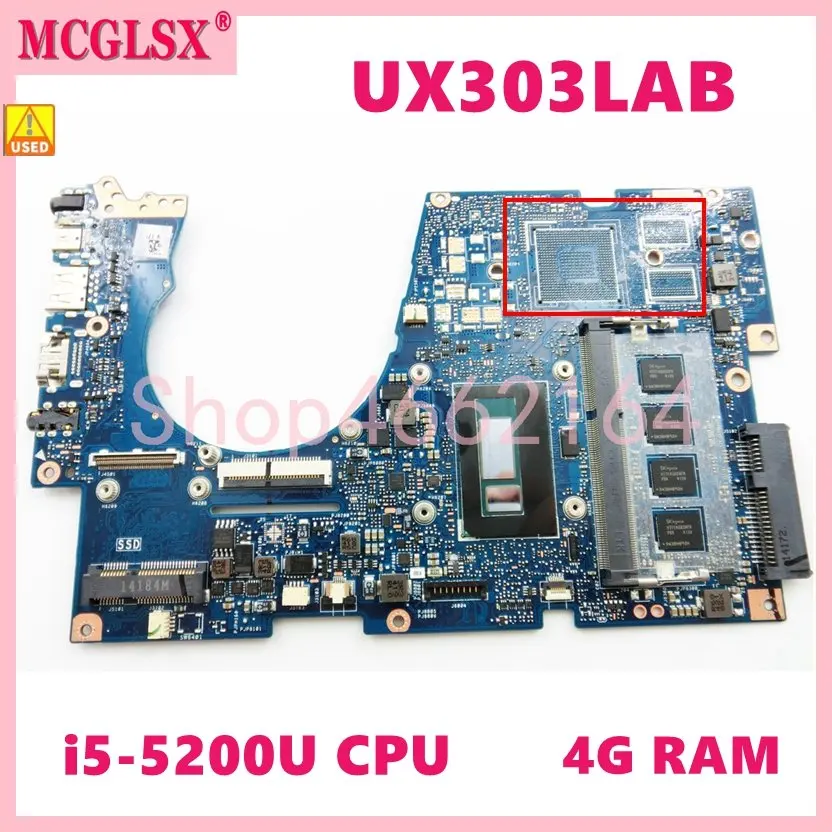 

UX303LAB 4G RAM i5-5200U CPU Noteook UX303LA UX303LAB UX303LB UX303LN UX303L UX303 материнская плата для ноутбука б/у
