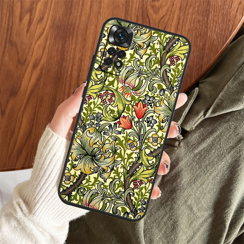 Чехол William Morris Lodden для Xiaomi Redmi 13C 14C 10C 12C Note 14 Pro 13 12 11 9 10 9S 10S 11S 12S Cover