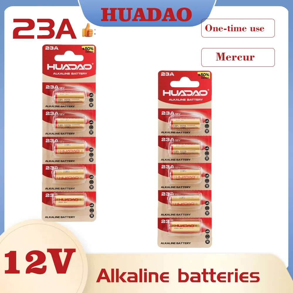 Фото Батарейка щелочная сухая 23A 12V для дверных звонков, пультов ДУ, игрушек L1028 21/23 A23 E23A K23A V23GA GP23A RV08 LRV08 23A №3