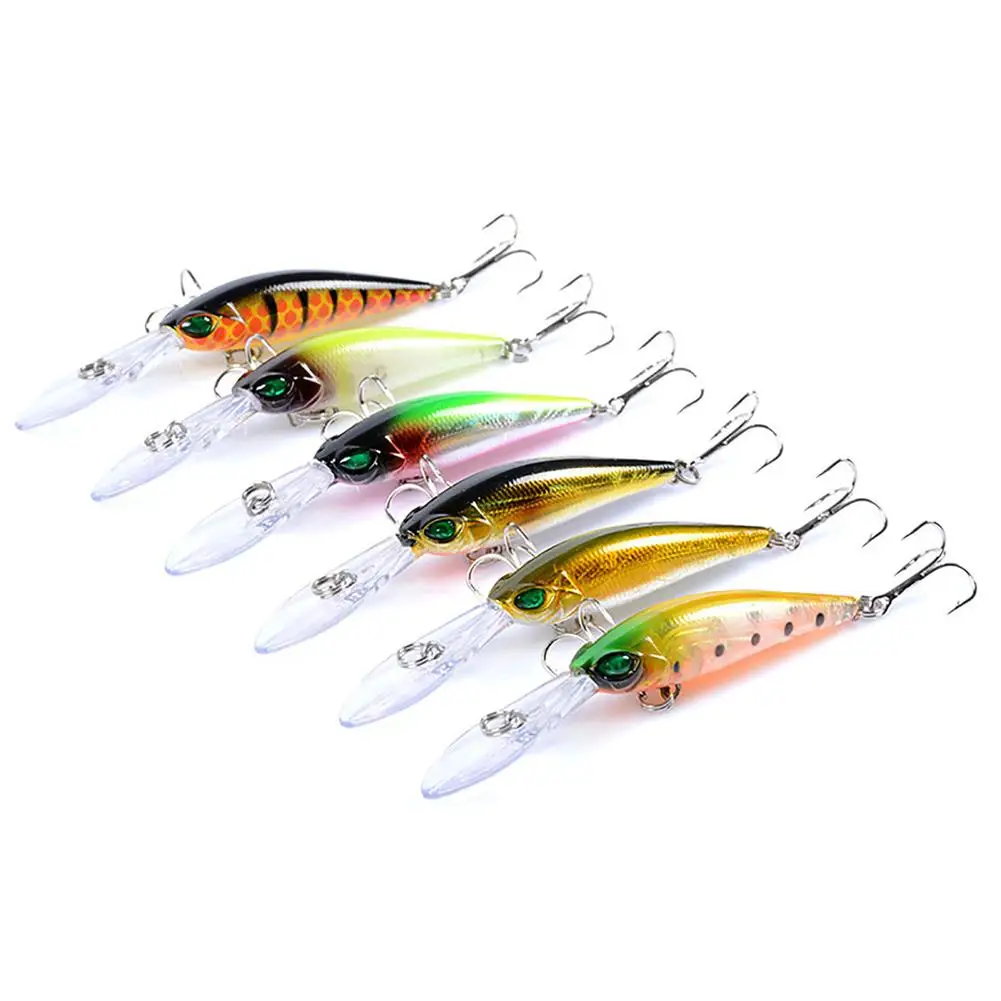 

9.4cm/6.2g Fishing Lures With Treble Hooks Artificial Hard Bait Wobblers For Fishing Bass Trout Carp