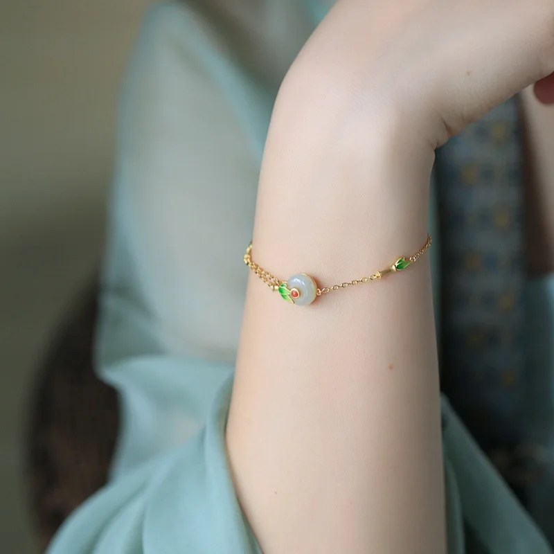 Панда сам из стерлингового серебра 925 пробы в китайском стиле ретро Hetian