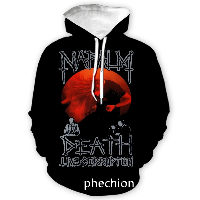Phechion новинка Мужская/женская одежда Napalm Death с 3D принтом модная Толстовка длинным