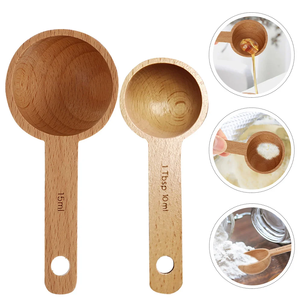 

Scoop Spoon Tea Forsugar Spoons Coffee Scoops Loose Measuring Wooden Canisters Tablespoon Salt Appetizer Measure Wood Teaspoon