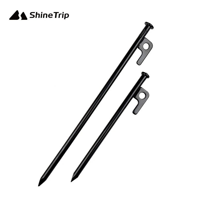 

2pcs 20/25/30/40cm Heavy Duty Steel Tent Stakes Pegs with Hook and Hole Design Camping Tent Pegs Ground Nail for Tent Canopy