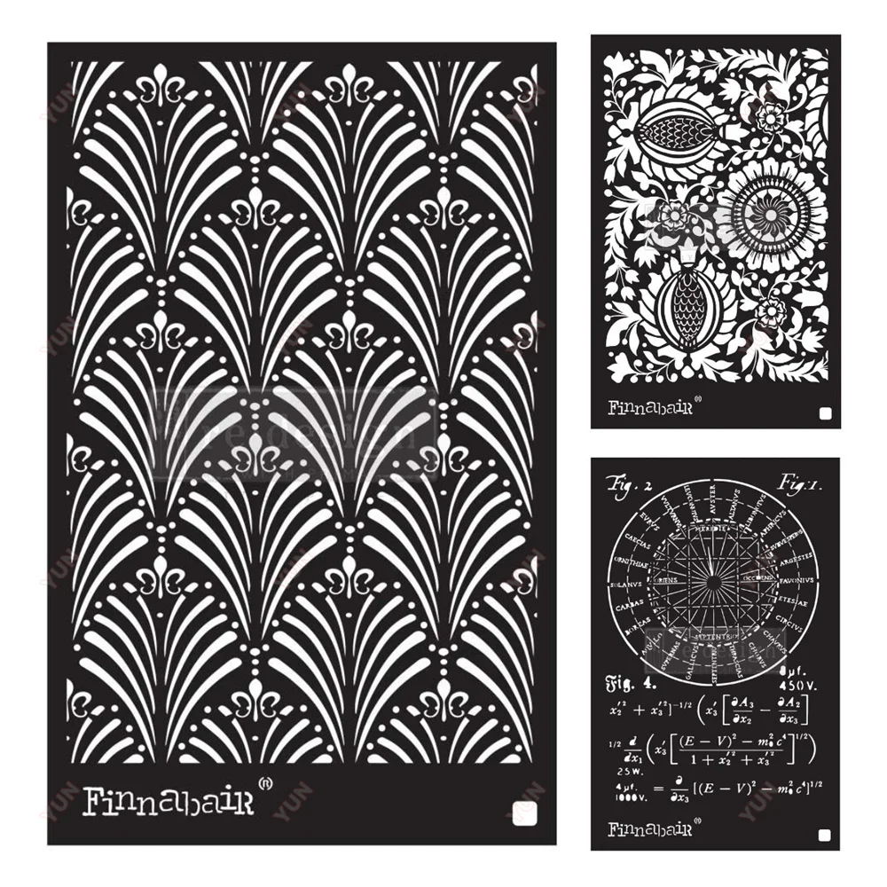 

Theatre Folklore Floral Art Wall Layered Stencil Reusable Craft Templates Kids Fun DIY Painting Scrapbooking