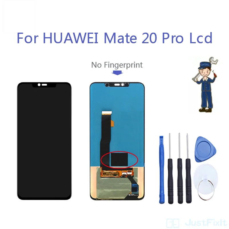

ЖК-дисплей для Huawei Mate 20 PRO Mate 20Pro с дефектом, сенсорный экран с дигитайзером в сборе, без отпечатков пальцев, оригинальный Super AMOLED