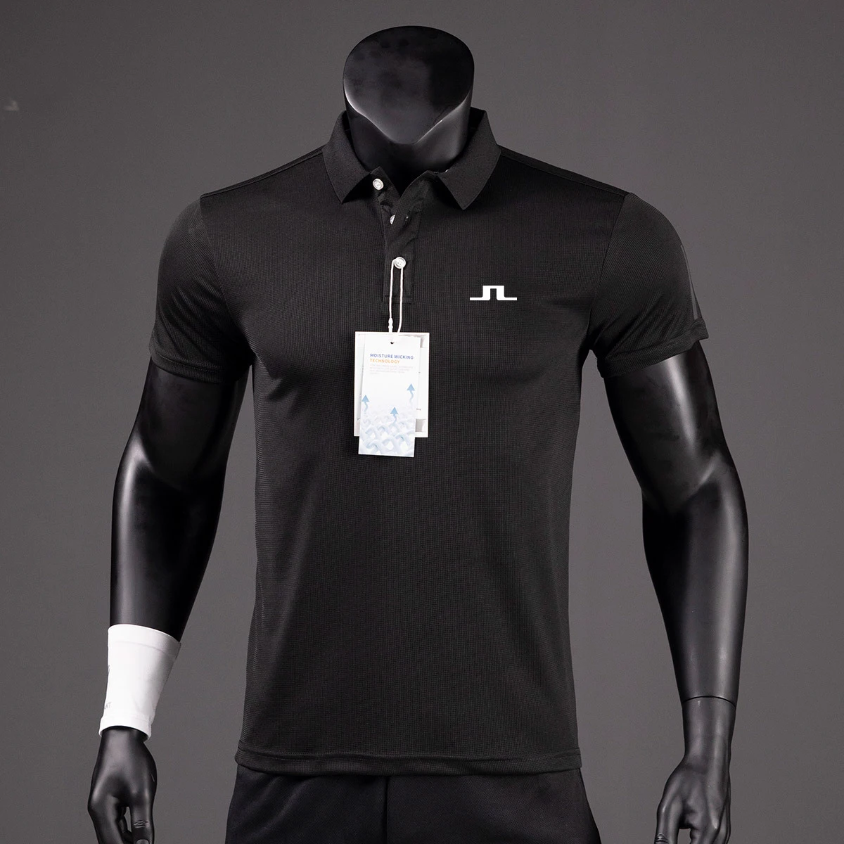 

2023 Summer Golf Shirts Men Casual Polo Shirts Short Sleeves Summer Breathable Quick Dry J Lindeberg Golf Wear Sports T Shirt