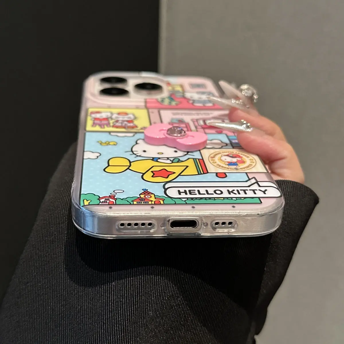 Чехол для телефона Sanrio с рисунком Hello Kitty iPhone 15 14 13 12 11 Pro Max XR XS MAX 7 8 Plus Y2K