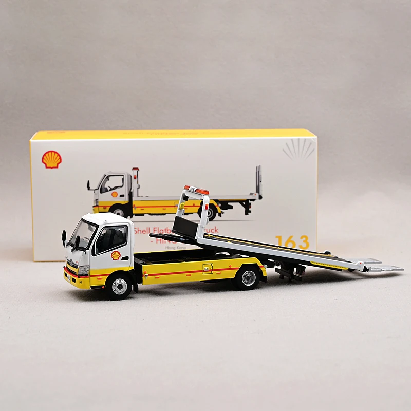 

12cm Flatbed Trailer Truck Hino 300 Alloy Car Model Die Casting Toy Collection Metal Vehicle Collection DIY Ornament 163#