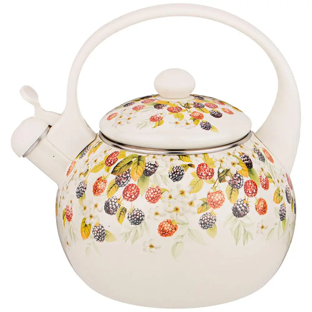 ЧАЙНИК AGNESS ЭМАЛИРОВАННЫЙ СО СВИСТКОМ СЕРИЯ ЕЖЕВИКА2 2Л ИНДУКЦИОННОЕ ДНО |