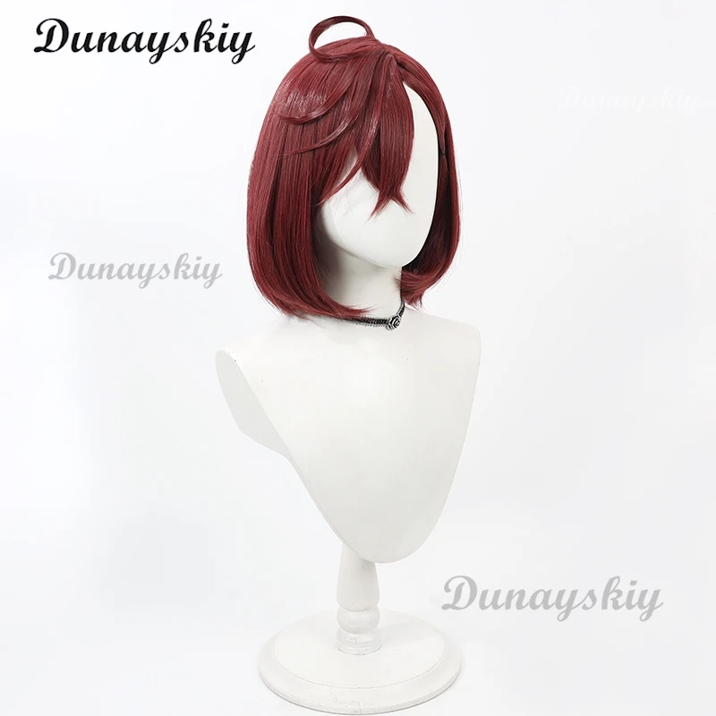 Аниме Дандан Косплей Момо Аяс Парик Короткий Винно Красный Бобо Термостойкие