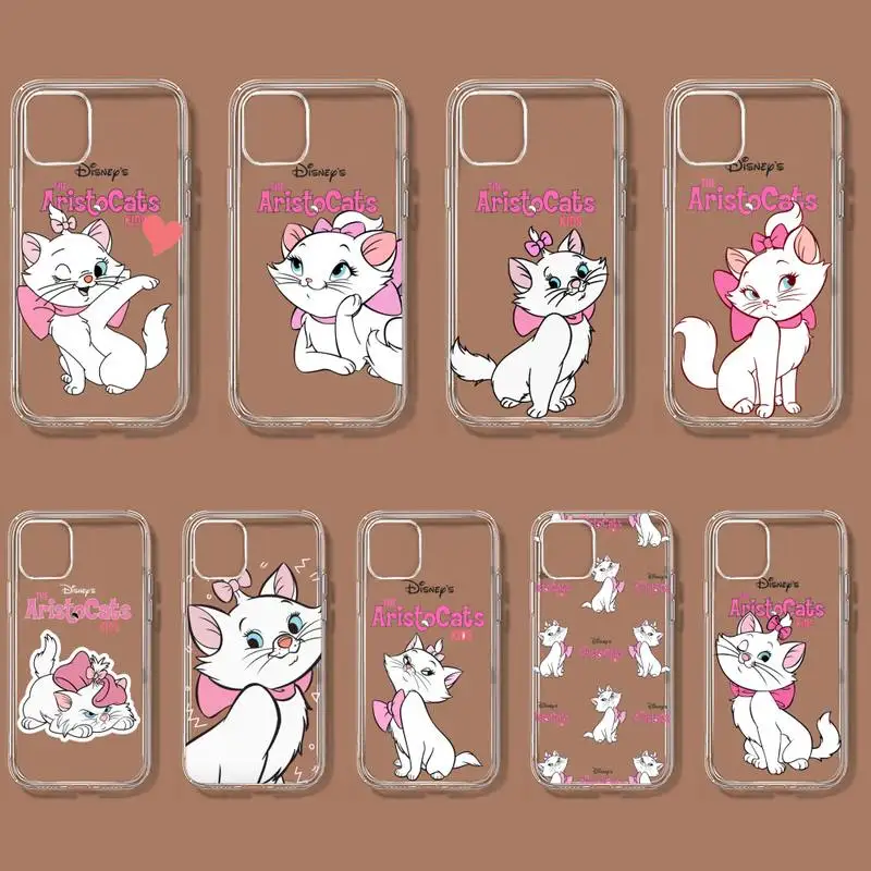 

Disney Marie Cat Phone Case For Samsung GalaxyS20 S21 S30 FE Lite Plus A21 A51S Note20 Transparent Shell