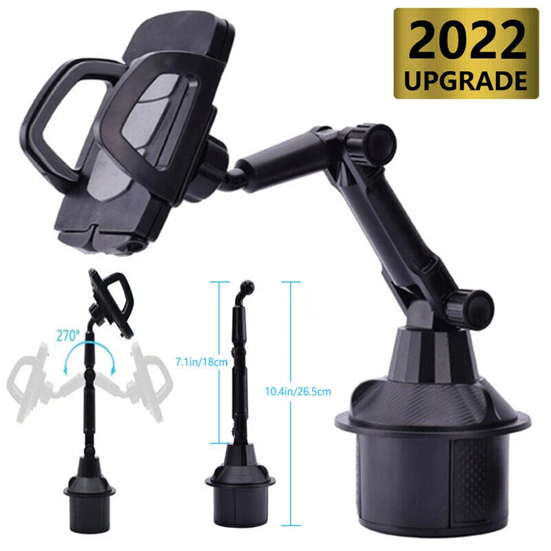 

360 Degree Car Cup Stand Phone Holder Universal Cellphone Mount Stand Cradle Adjustable Angle Phone Rack GPS Navigation Bracket