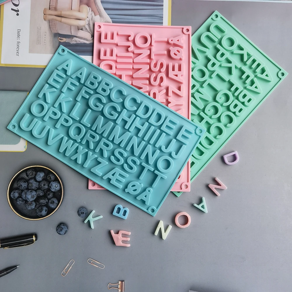 

Silicone 26 Letter Number Chocolate Baking Molds DIY Cake Decoration Candy Jelly Fondant Cookies Molds Kitchen Tools Accessories