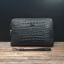 NEW Brand Clutch Bag Genuine Cowhide Leather Men Wallet Large Capacity Wallet For Men Card Holder Cell Phone Pocket Male Purse