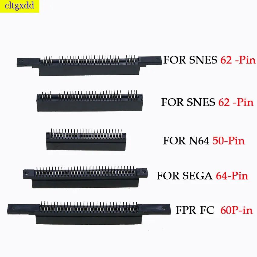 

1PCS FOR SNES N64 SEGA FC Connector Game Card Slot 62pin 50pin 64pin 60pin for SEGA Genesis N64 SNES FC clone console replacemen