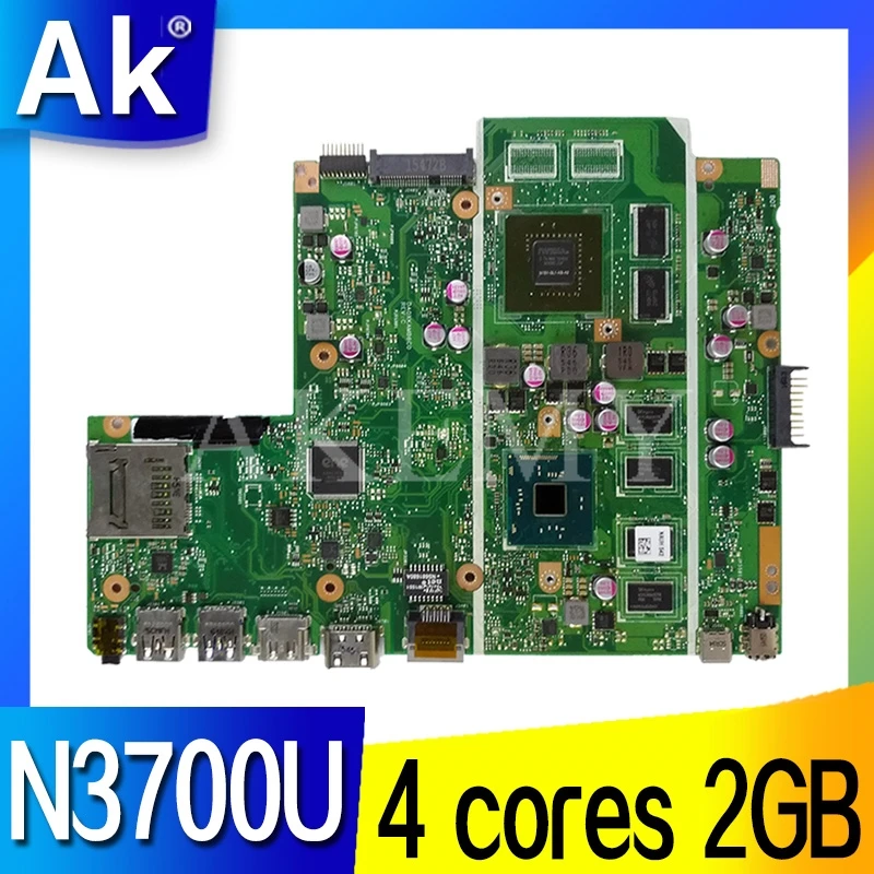 Akemy For ASUS X540SC D540S X540S X540 Laotop Mainboard X540SC Motherboard W/ N3700/4 cores CPU 2GB RAM