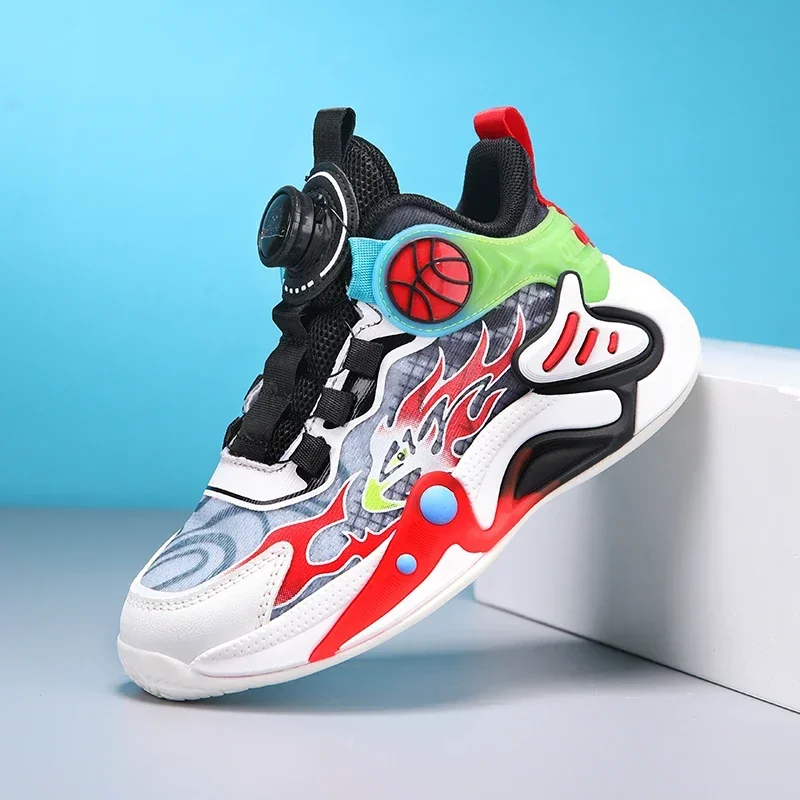 Детская обувь кроссовки для мальчиков роскошные высокие детские баскетбольные