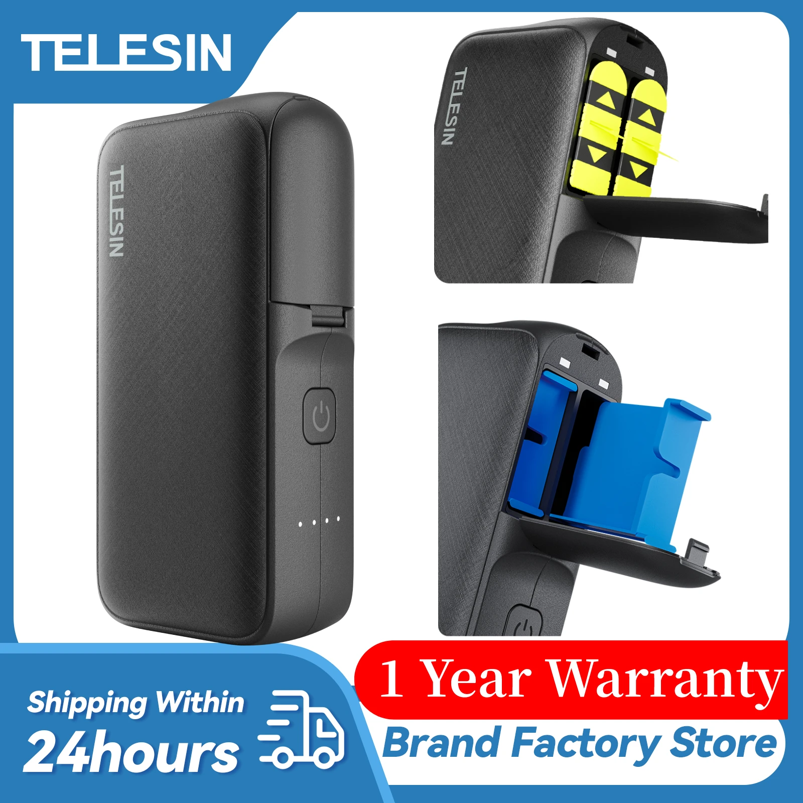 

TELESIN 10000mAh Powerful Power Bank for GoPro11 hero 11 10 9 for GoPro 8 7 6 5 Fast Charge External Battery Portable Powerbank