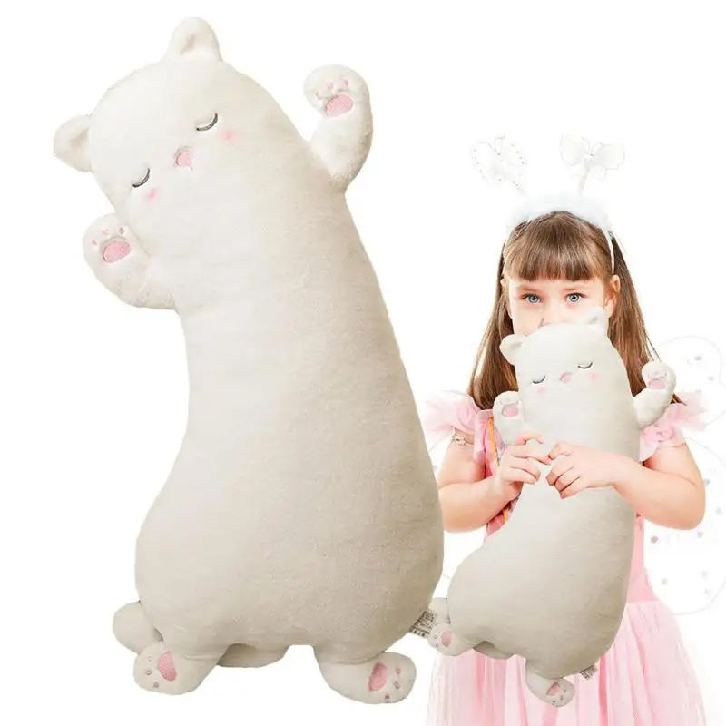 

Подушка для сна в спальню, 65 см, симпатичная мягкая подушка в виде кошки, плюшевые игрушки для детей, мультяшный котенок, мягкие игрушки-живо...