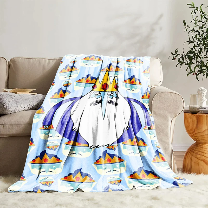 

Nap Summer Anime Fleece Throw Blanket Custom Adventure Time Decorative Bed Blankets Winter Bedroom Decoration Boho Home Decor