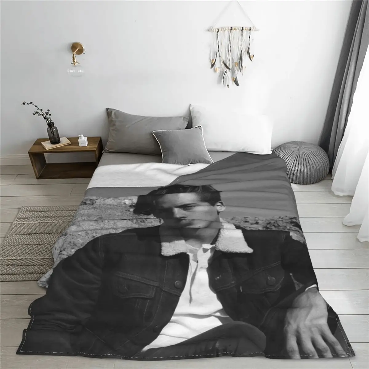 Cole Sprouse Riverdale Archie Comics Jughead Jones Blanket Flannel Spring Autumn Throw for Sofa Couch Bedspread