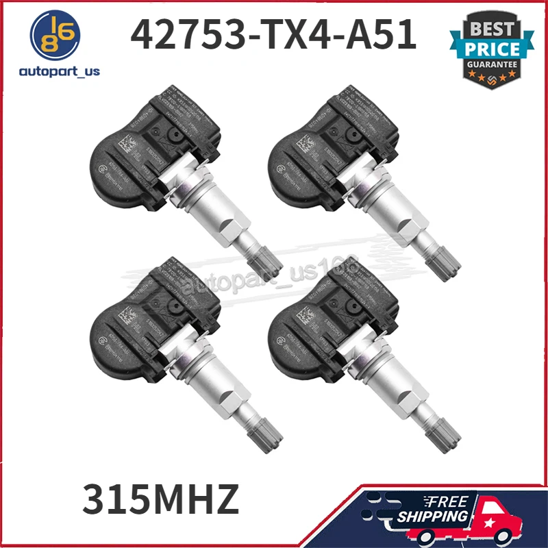 Датчик давления в шинах Acura Mdx 2013-2014 Acura Rdx 2012-2014 Acura Rlx 2016-2022, 315 МГц, 42753-TX4-A51 42753TX4A51
