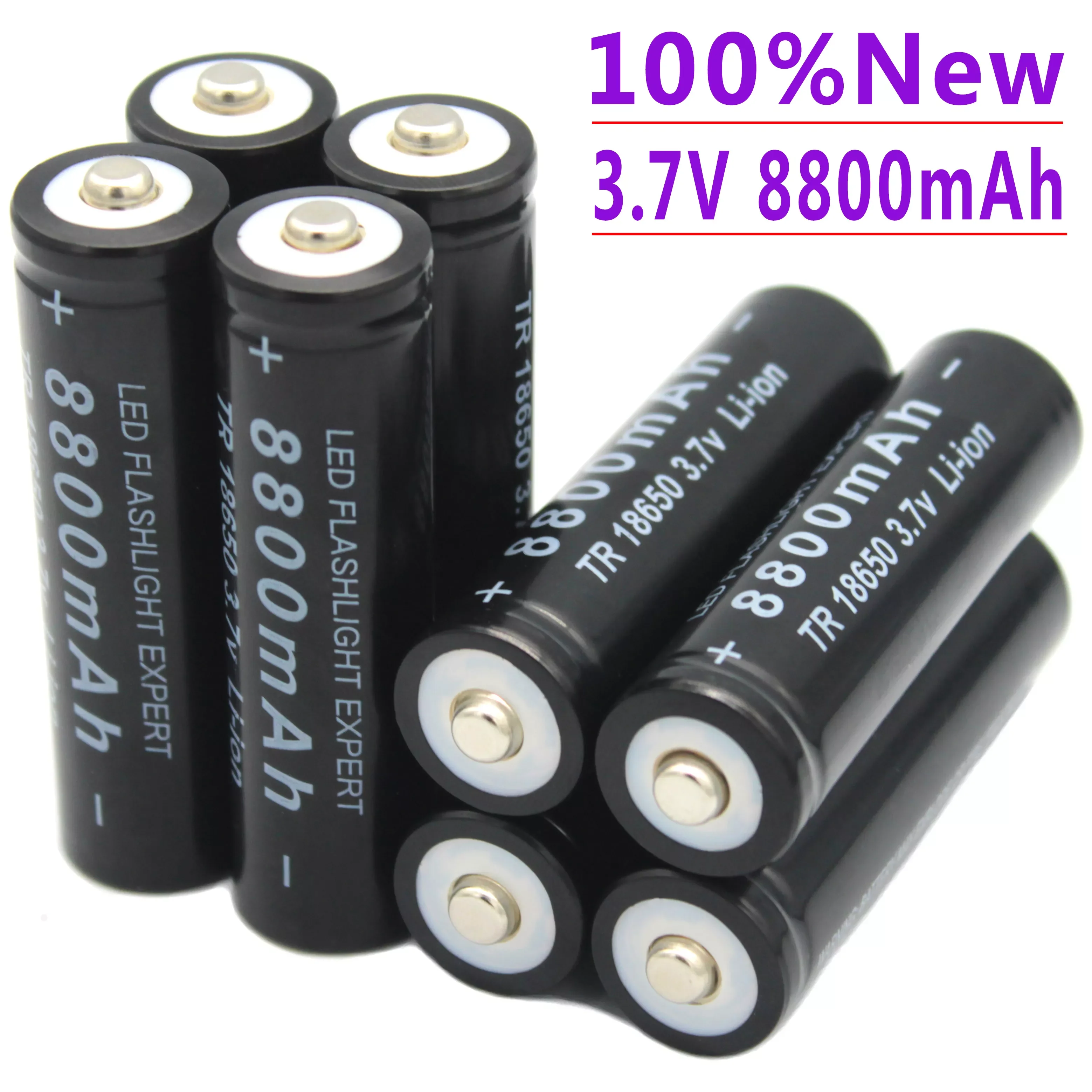 

NEW 100%.New. bateria de alta qualidade 8800 mah 3.7v 18650 baterias li-ion bateria recarregavel para lanterna tocha.