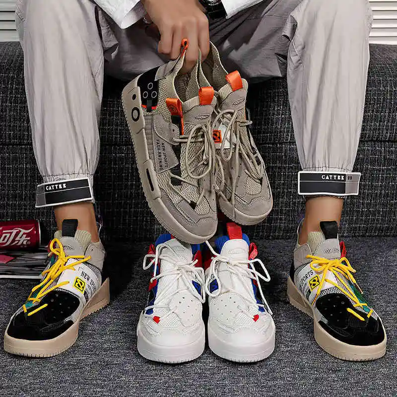 Кроссовки Shose мужские кожаные повседневная обувь для тенниса увеличивающие рост