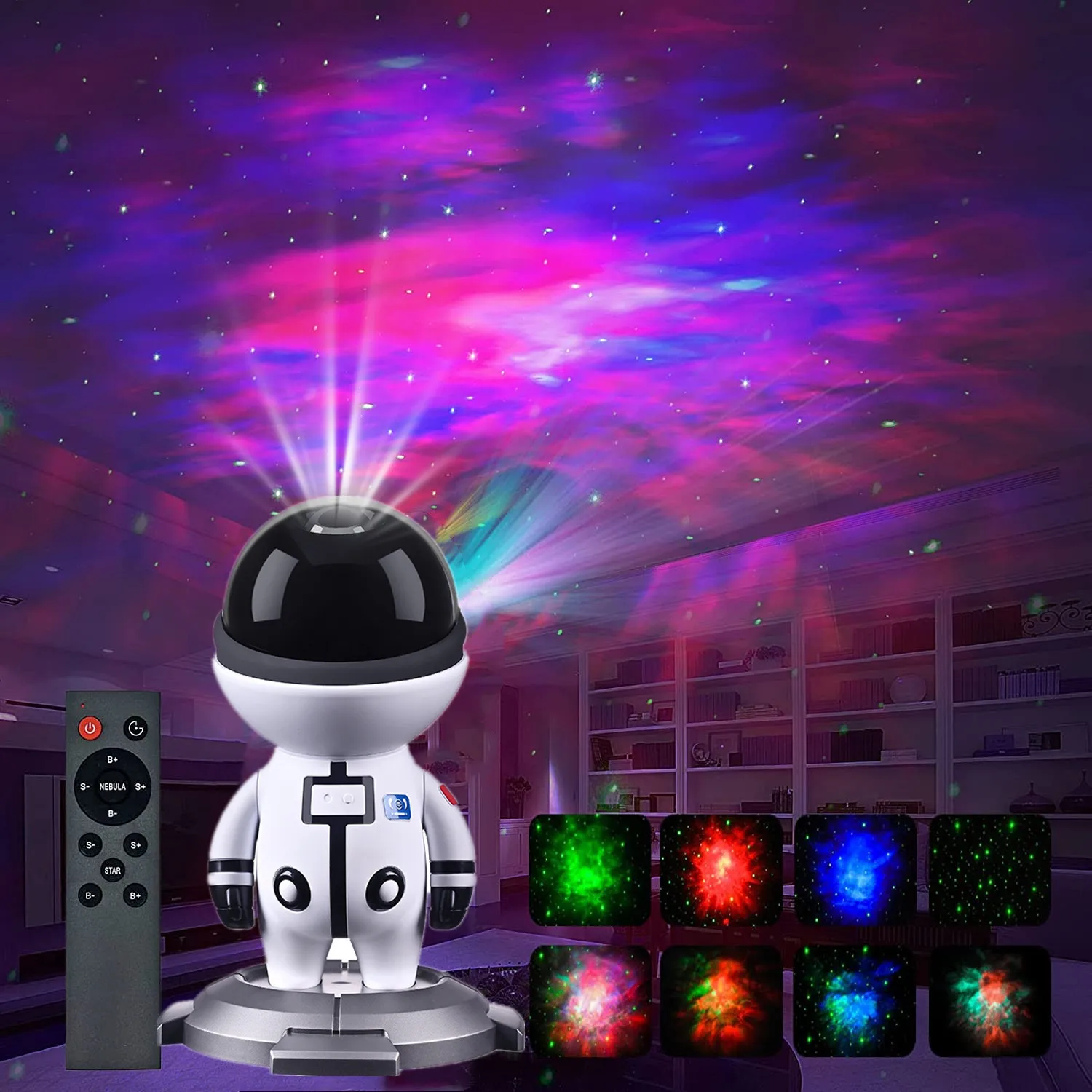 

LED Starboy Galaxy Projector Night Light with Remote Control Starry Sky Projector for Kids Bedroom Ceiling Ambience Nightlights