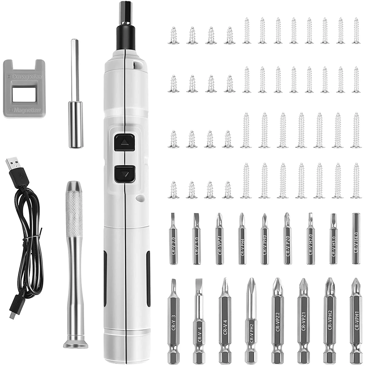 

Electric Screwdriver Rechargeable Cordless Screwdriver with 1300mAh Battery Pen-shaped Portable Power Screwdriver Repair Tool
