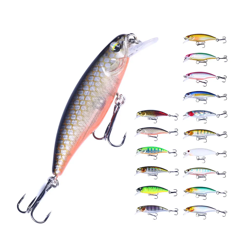 

1Pcs Hengjia Sinking Luminous Minnow Fishing Lures 6CM 4.3G Jerkbait Bass Pike Wobblers Swimbait Professional Hard Bait