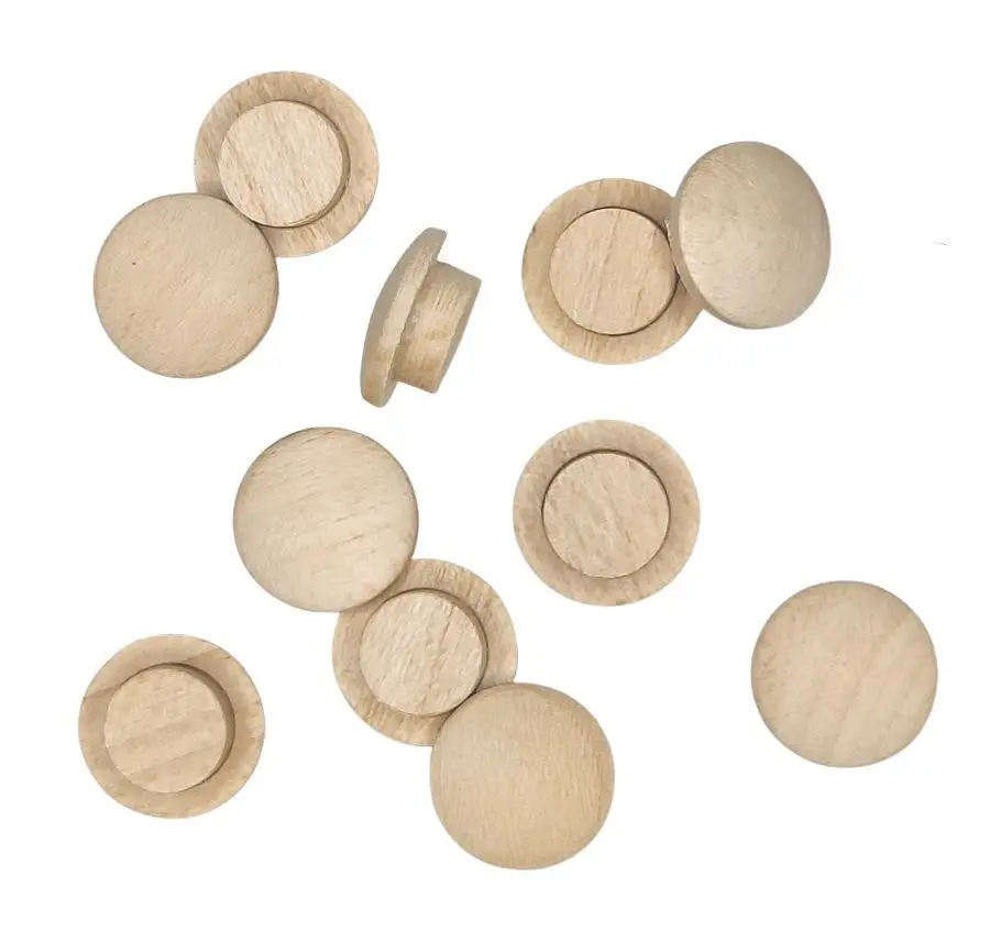 Заглушка деревянная на отверстие D 40 мм береза (5 шт/уп).