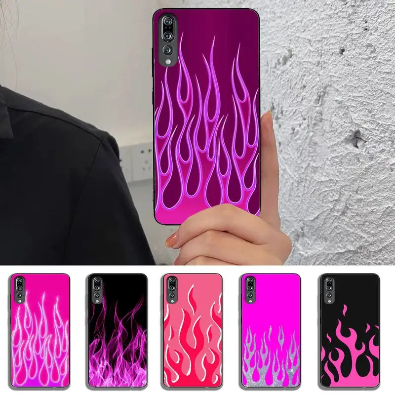 

Flame Phone Case For HUAWEI P10 P20 P30 P40 Mate 30 40 Lite Pro Fundas Shell Cover