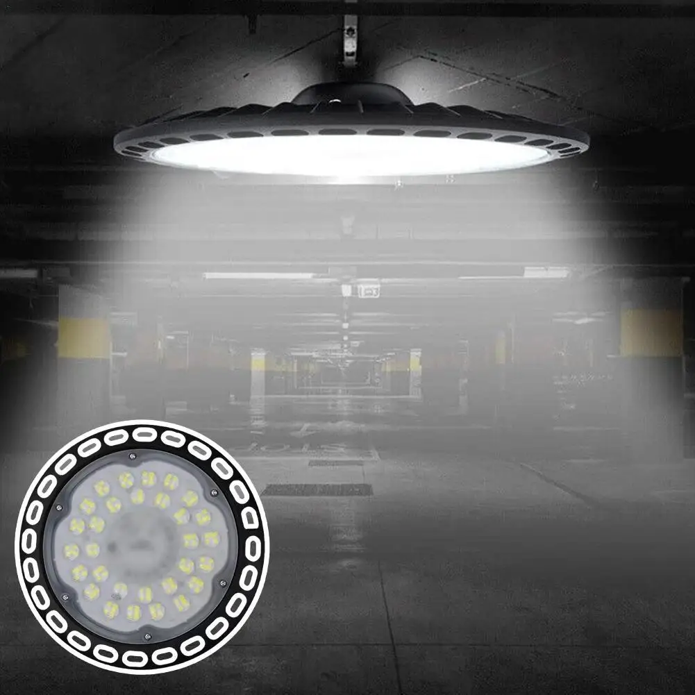 

100 Вт AC200-240V UFO светодиодный светильник для высоких промышленных помещений IP 65, водонепроницаемый светильник для склада и гаража, сверхъярки...