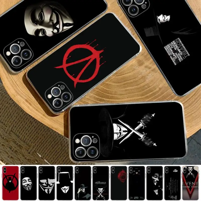 

Disney V For Vendetta Phone Case For iPhone 14 11 12 13 Mini Pro XS Max Cover 6 7 8 Plus X XR SE 2020 Funda Shell