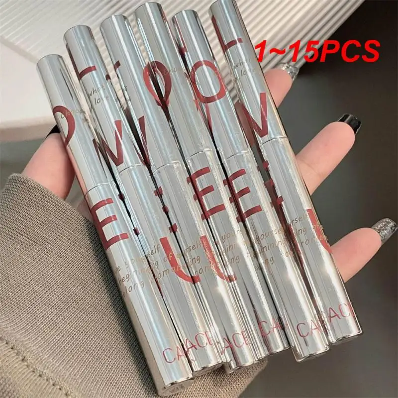 

1~15PCS Love Small Silver Tube Lipstick Semi-matte Whitening Without Picking Skin Autumn Winter New Item Lip Glaze Natural Lips