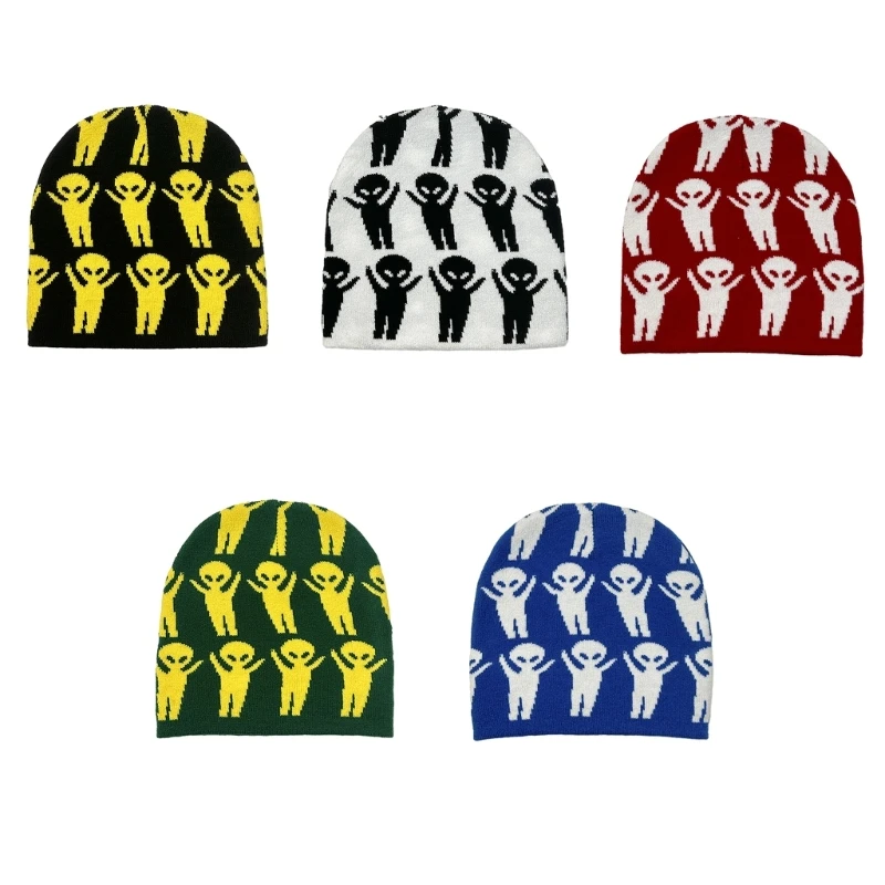 

652F Зимняя вязаная шапка для взрослых, защищающая уши, ветрозащитная шапка для холодной погоды для езды на велосипеде