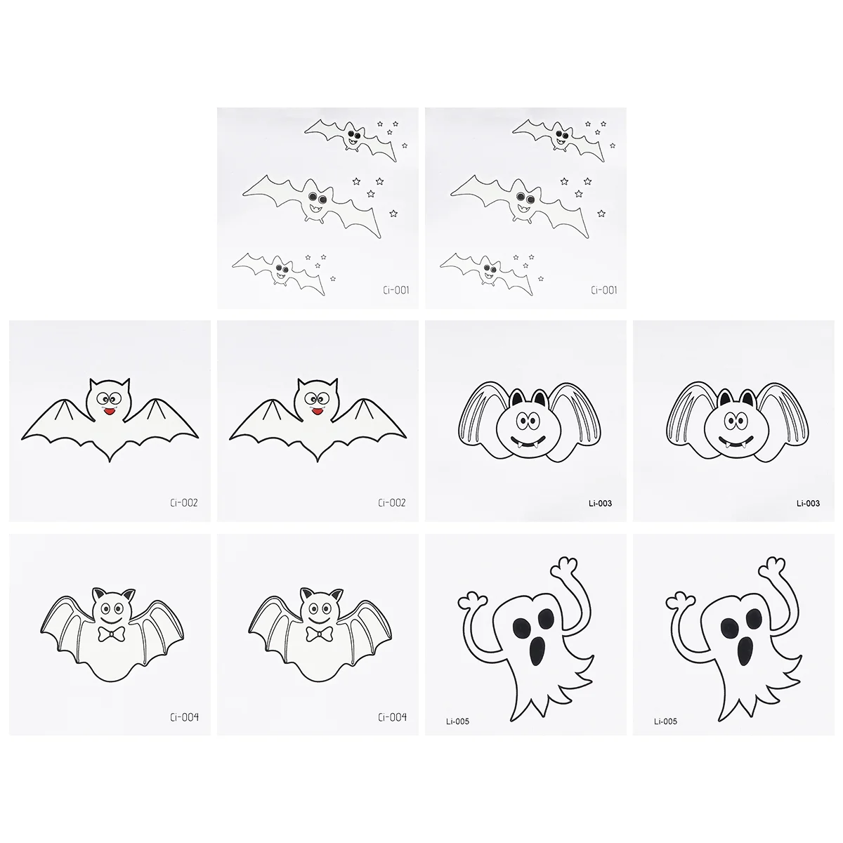

Sticker, 10pcs Cartoon Tattoos Sticker, Temporary Luminous, Masquerade Costume Accessories for Party Festival