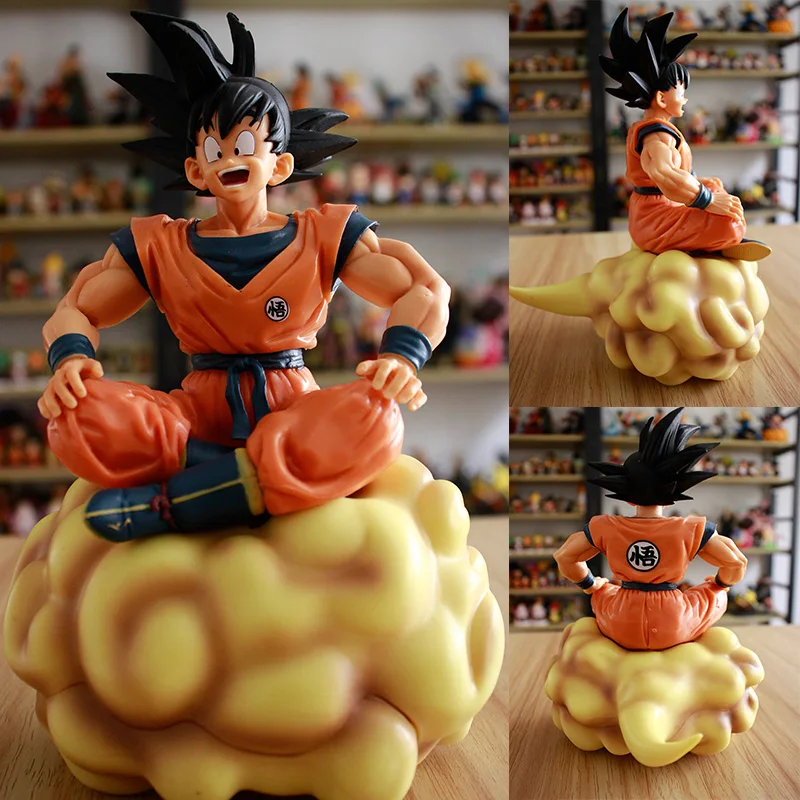 

18cm Dragon Ball Jindowin Flip-over Cloud Goku Childhood Doll Gifts Toy Model Anime Figures Favorites Collect Ornaments