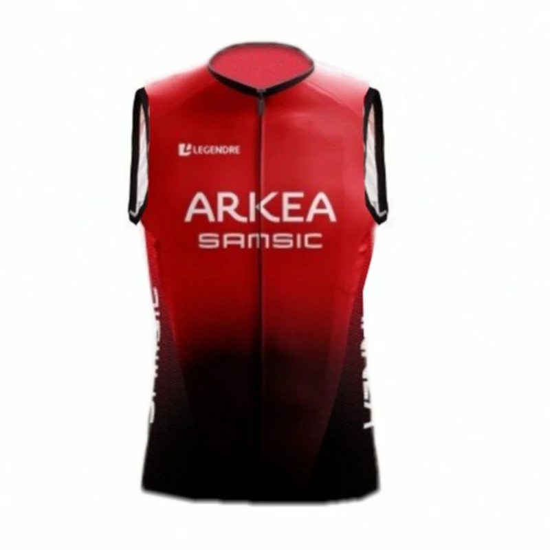 

2022 Team Arkea Red Cycling Windvest Cycling Wind Stop Vest Wind Proof Summer Windbreaker Gilet Quick-dry Cloth Ropa Ciclismo
