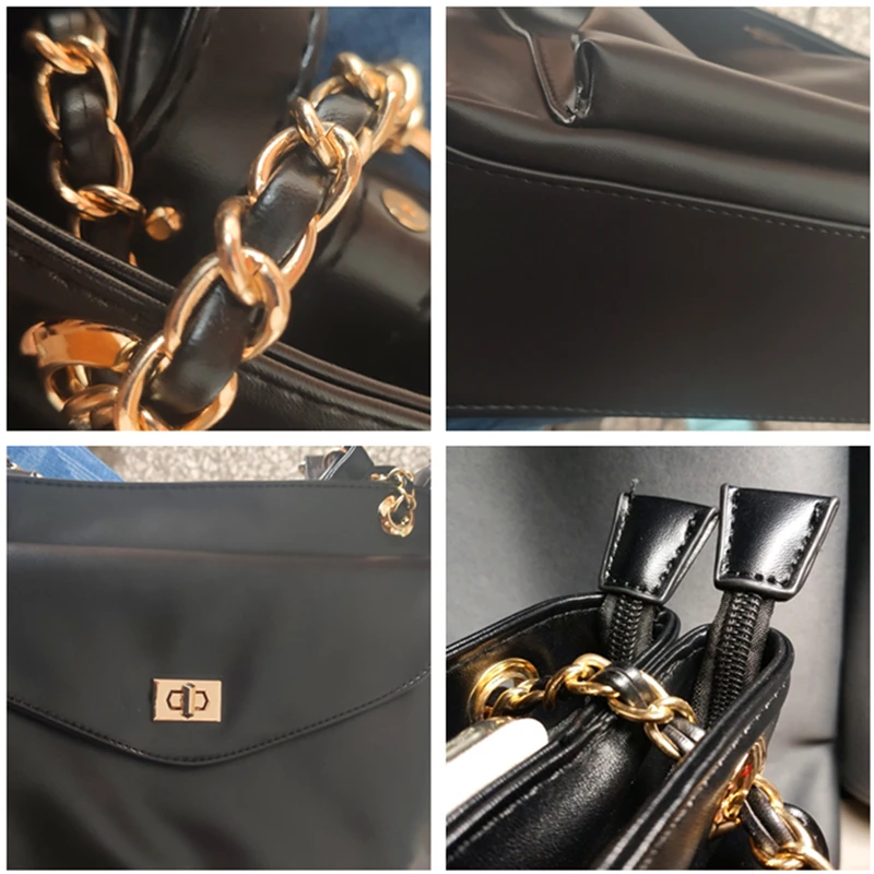 Big Size Casual Tote Bag Quality Pu Leather Crossbody Bag Female Travel Shopper Handbag 2022 Large Black Women's Shoulder Bags