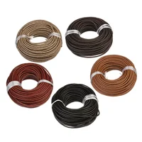 Woven leather rope 6mm Round leather rope manual DIY woven leather rope bracelet material