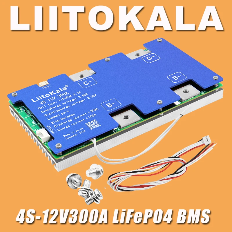 

Аккумулятор LiitoKala 4S-12V100A 150A 200A 300A Smart BMS Lifepo4 с пусковой мощностью автомобиля серии Uart