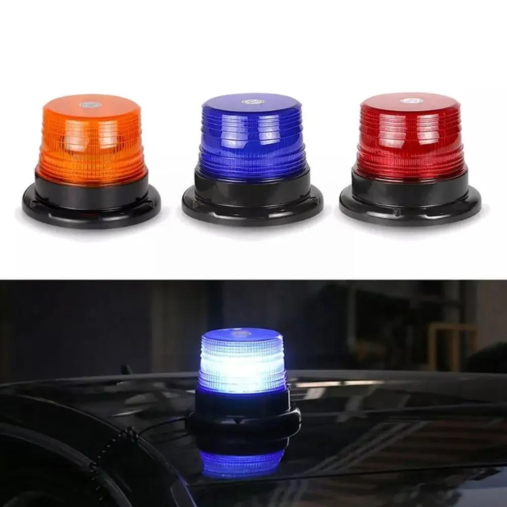 

Red Blue Amber 12V/24V Magnetic Mounted Vehicle Car Emergency Light Lights Flashing Beacon Police Warning Led LED Strobe Li E5A6