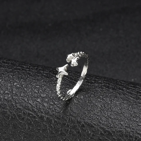 Серебряные звёздочки колечки