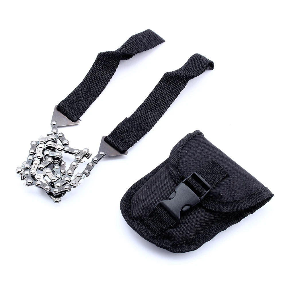 

Survival Chain Saw Pocket Gear w/ Pouch Hand ChainSaw Emergency Camping Kit ToolSurvival